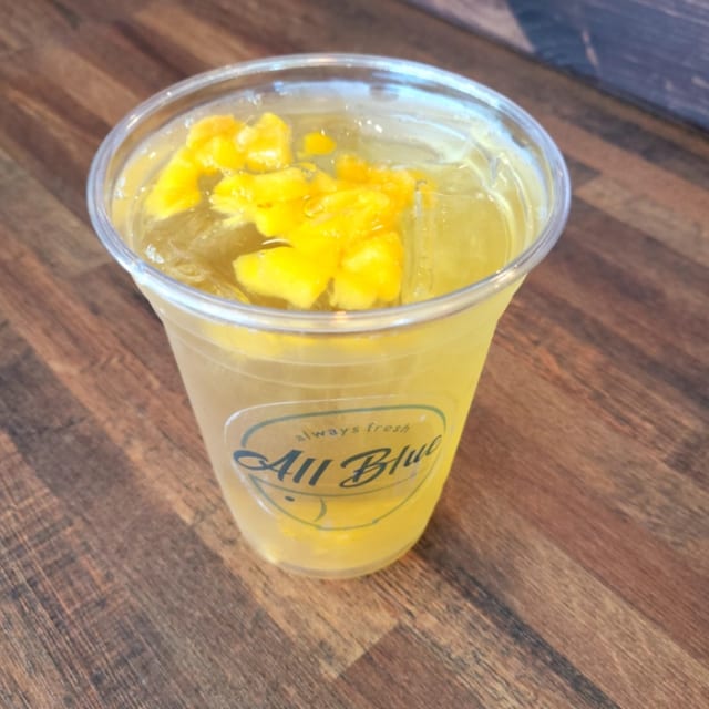 Peach iced green tea.